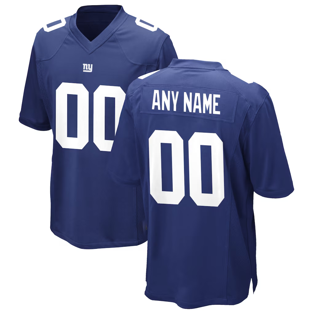 My Store Custom NY.Giants Royal Game Stitched Jerseys