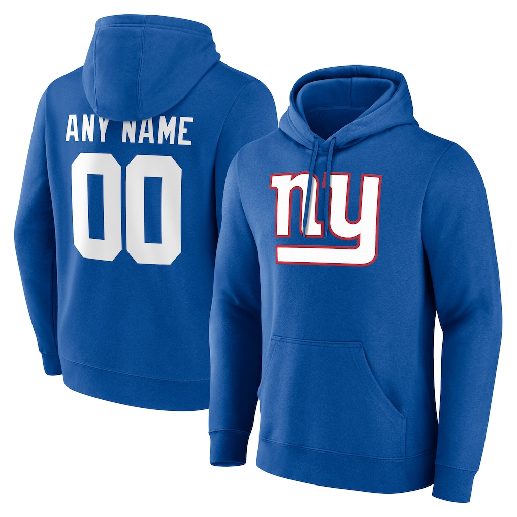 My Store Custom NY.Giants Royal Team Authentic Personalized Name & Number Hoodie Stitched Jerseys