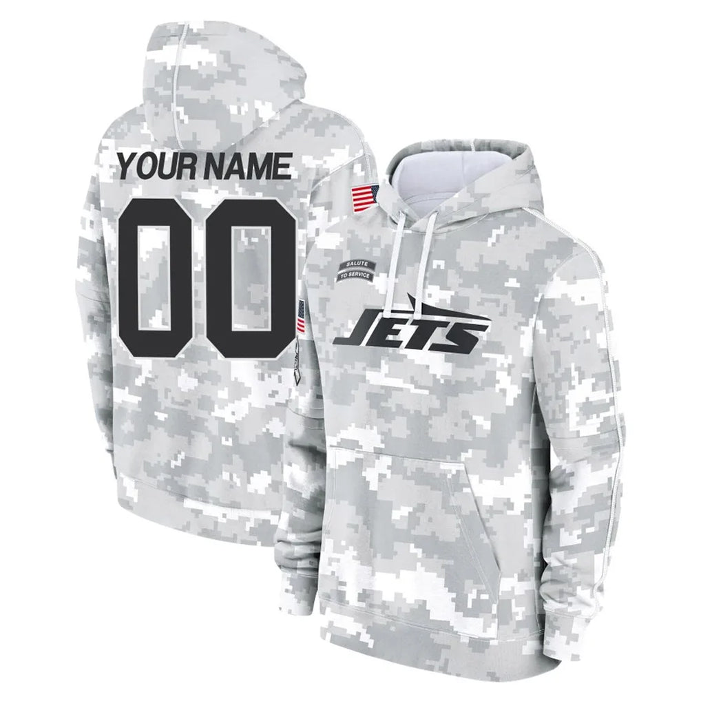 My Store Custom NY.Jets Arctic Camo Salute to Service Pullover Hoodies Limited Game Any Name & Numbers Stitched Jerseys