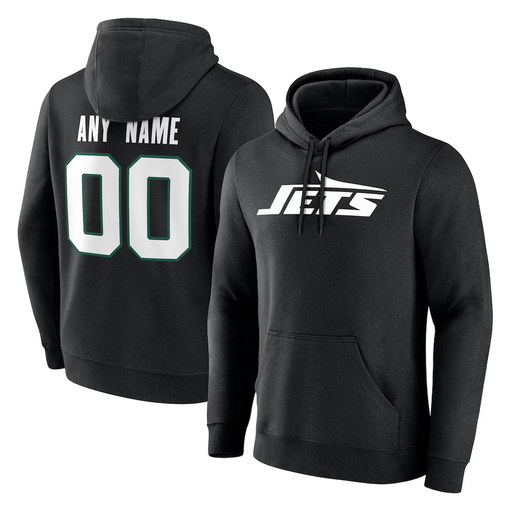 My Store Custom NY.Jets Black LOGO Pullover Hoodies Limited Game Any Name & Numbers Stitched Jerseys