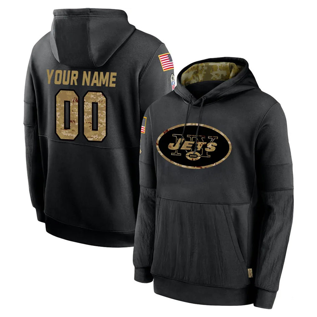 My Store Custom NY.Jets Black Salute to Service Hoodies Limited Game Any Name & Numbers Stitched Jerseys