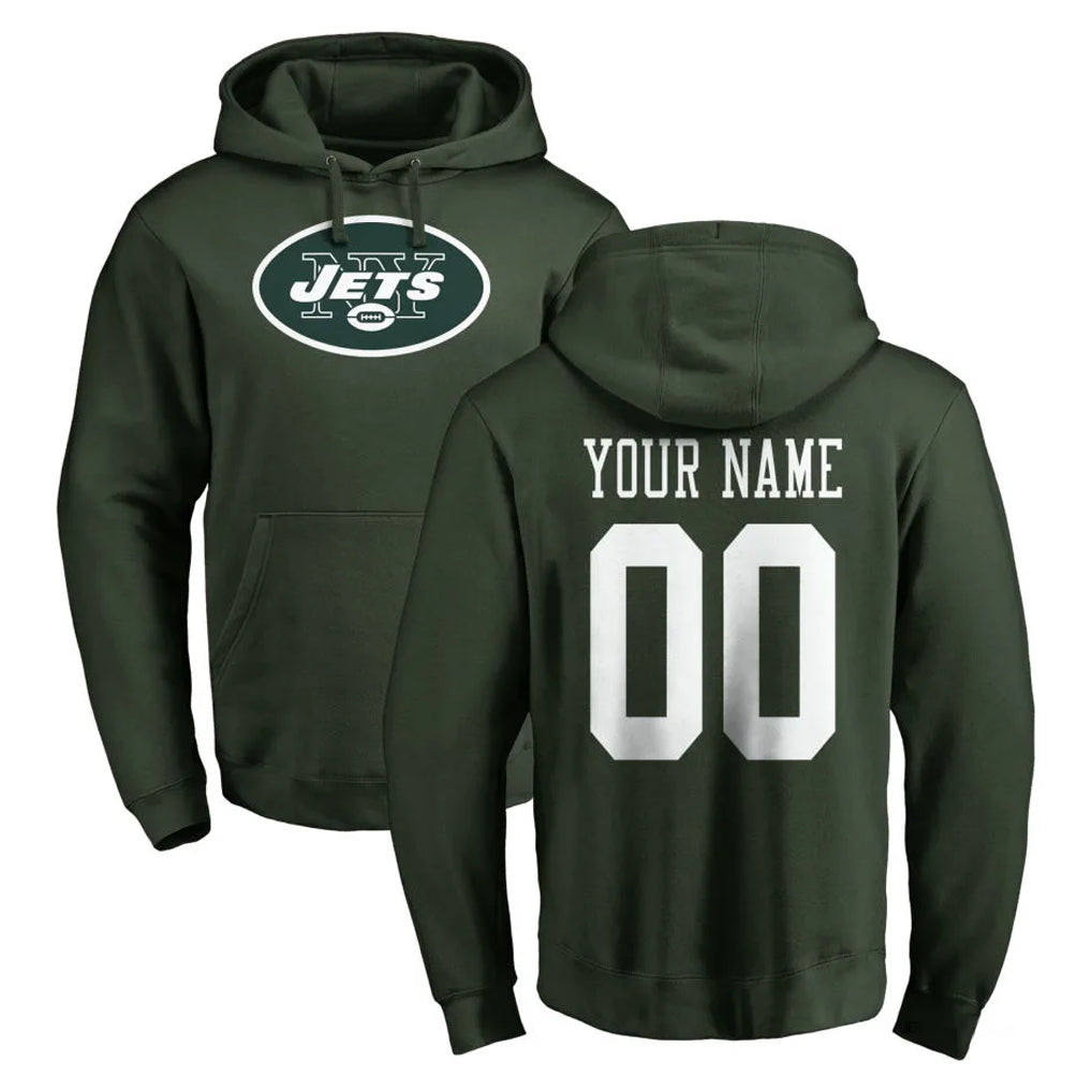My Store Custom NY.Jets Green LOGO Pullover Hoodies Limited Game Any Name & Numbers Stitched Jerseys
