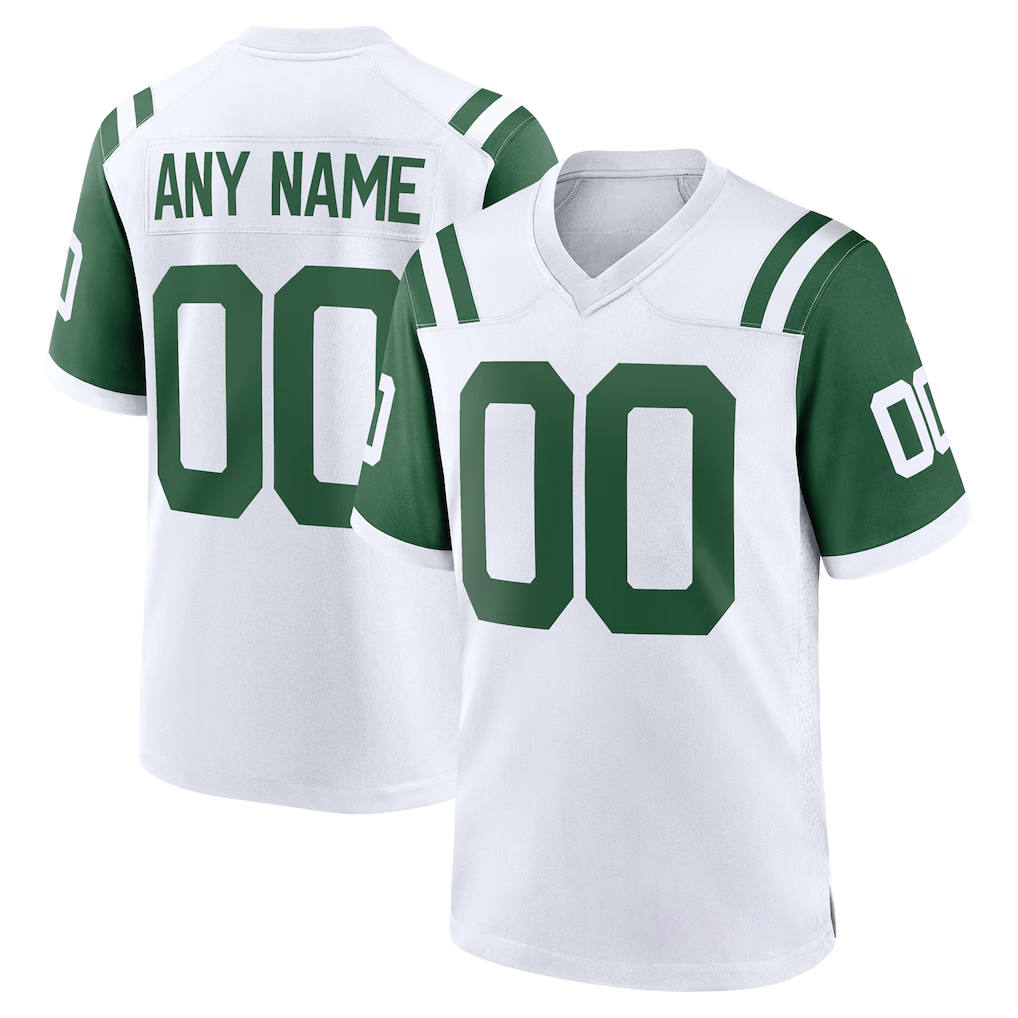 My Store Custom NY.Jets White Classic Alternate Replica Stitched Jerseys