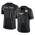 My Store Custom P.Eagles Black Fashion Super Bowl LIX Home Game Any Name & Numbers Stitched Jerseys