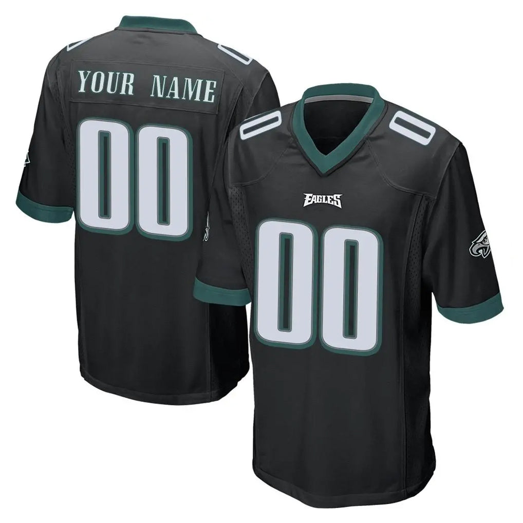 My Store Custom P.Eagles Black Home Game Any Name & Numbers Stitched Jerseys