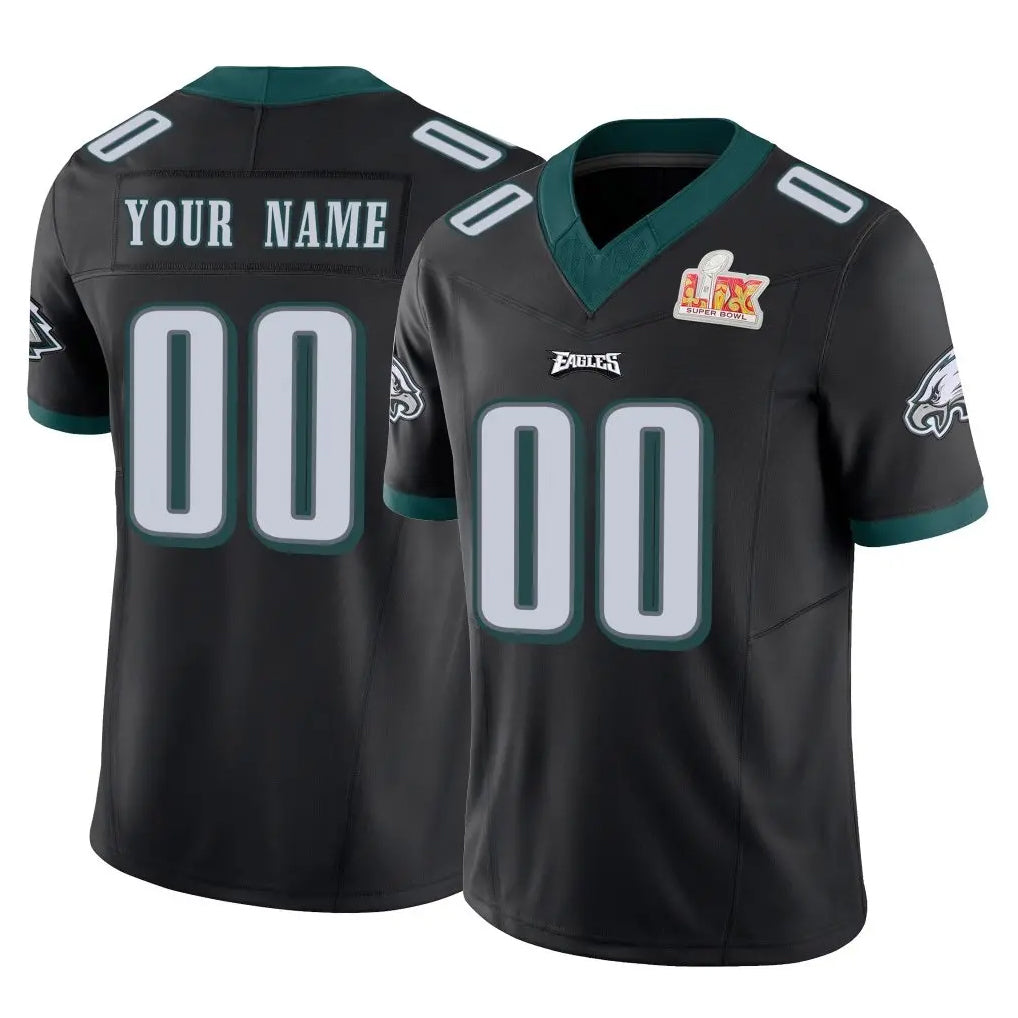 My Store Custom P.Eagles Black Limited Vapor F.U.S.E. Super Bowl LIX Home Game Any Name & Numbers Stitched Jerseys
