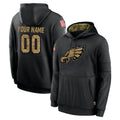 My Store Custom P.Eagles Black Salute to Service Hoodies Limited Game Any Name & Numbers Stitched Jerseys