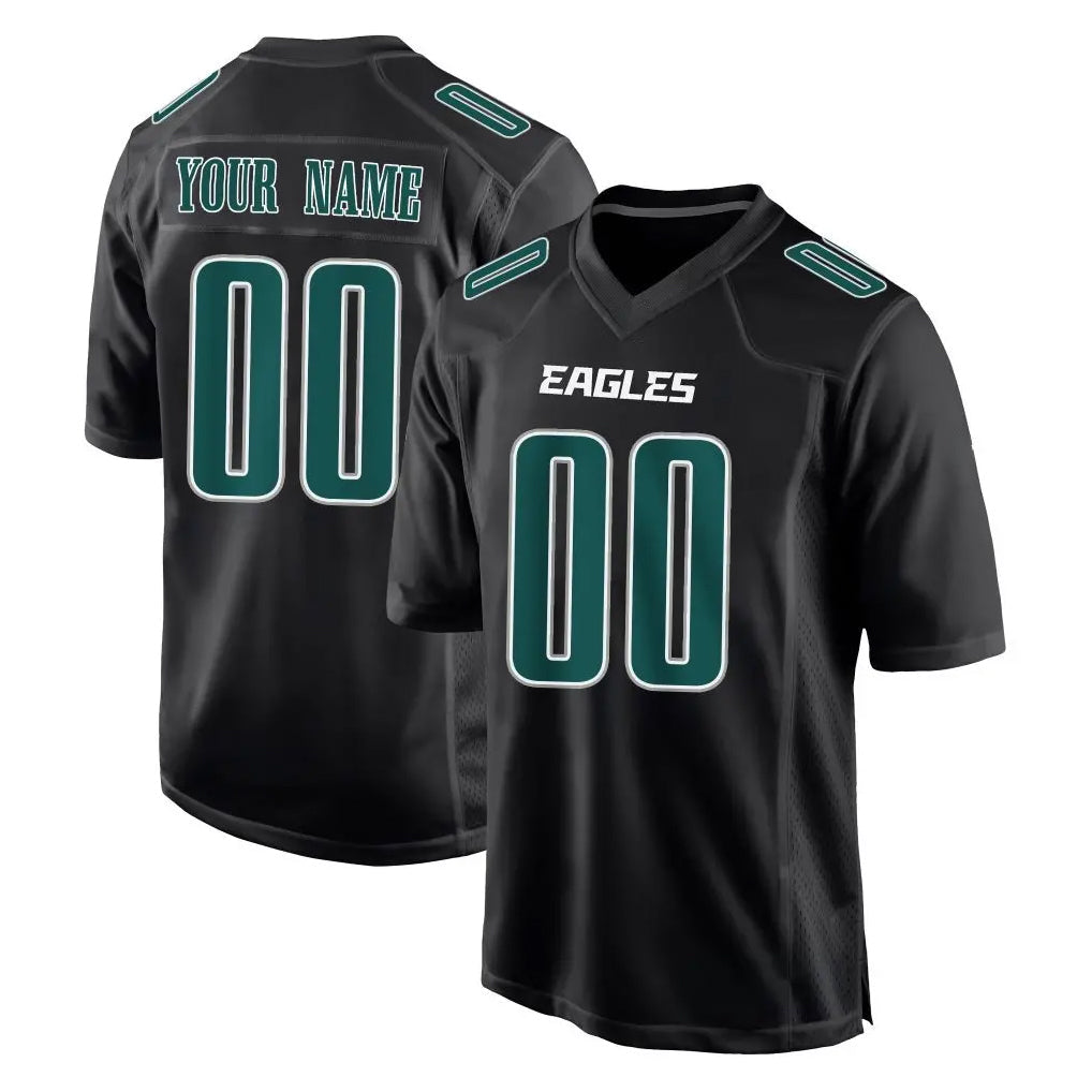 My Store Custom P.Eagles Carbon Black Fashion Home Game Any Name & Numbers Stitched Jerseys