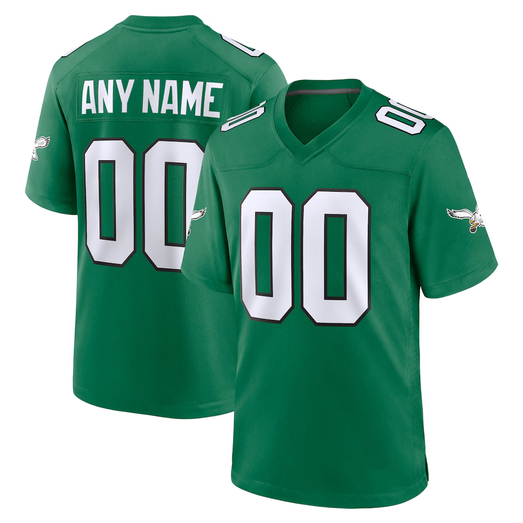 My Store Custom P.Eagles Kelly Green Alternate Stitched Jerseys