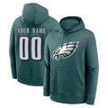My Store Custom P.Eagles Midnight Green Performance Pullover Hoodies Home Game Any Name & Numbers Stitched Jerseys