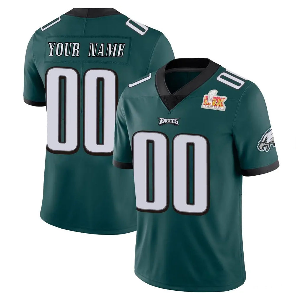 My Store Custom P.Eagles Team Color Green Vapor Untouchable Super Bowl LIX Home Game Any Name & Numbers Stitched Jerseys