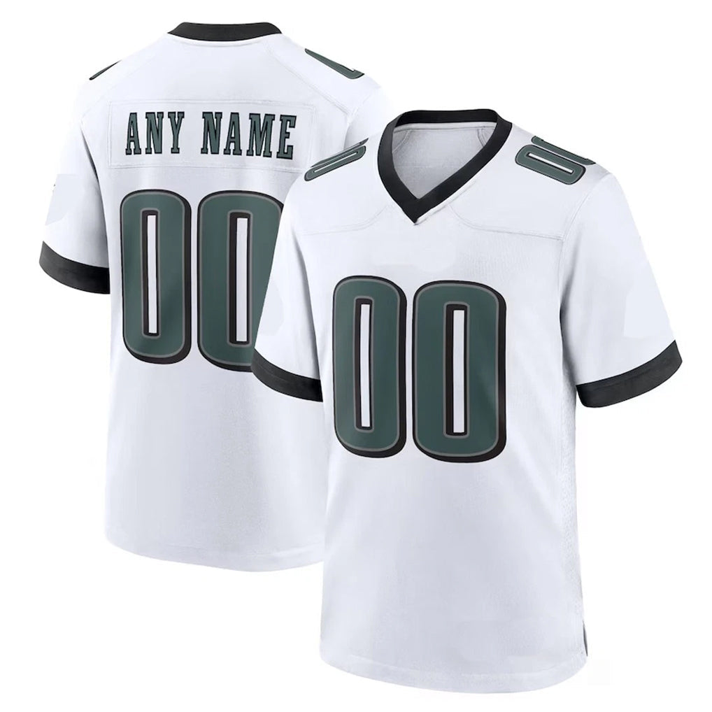 My Store Custom P.Eagles White Game Home Any Name & Numbers Stitched Jerseys