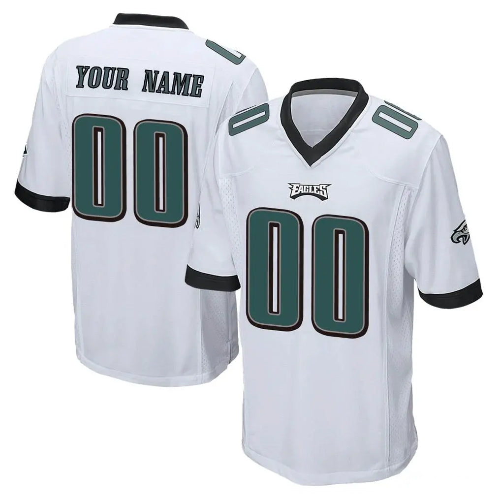 My Store Custom P.Eagles White Home Game Any Name & Numbers Stitched Jerseys