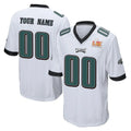 My Store Custom P.Eagles White Super Bowl LIX Home Game Any Name & Numbers Stitched Jerseys