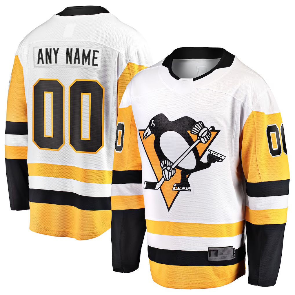 My Store Custom P.Penguins White Away Breakaway Jerseys