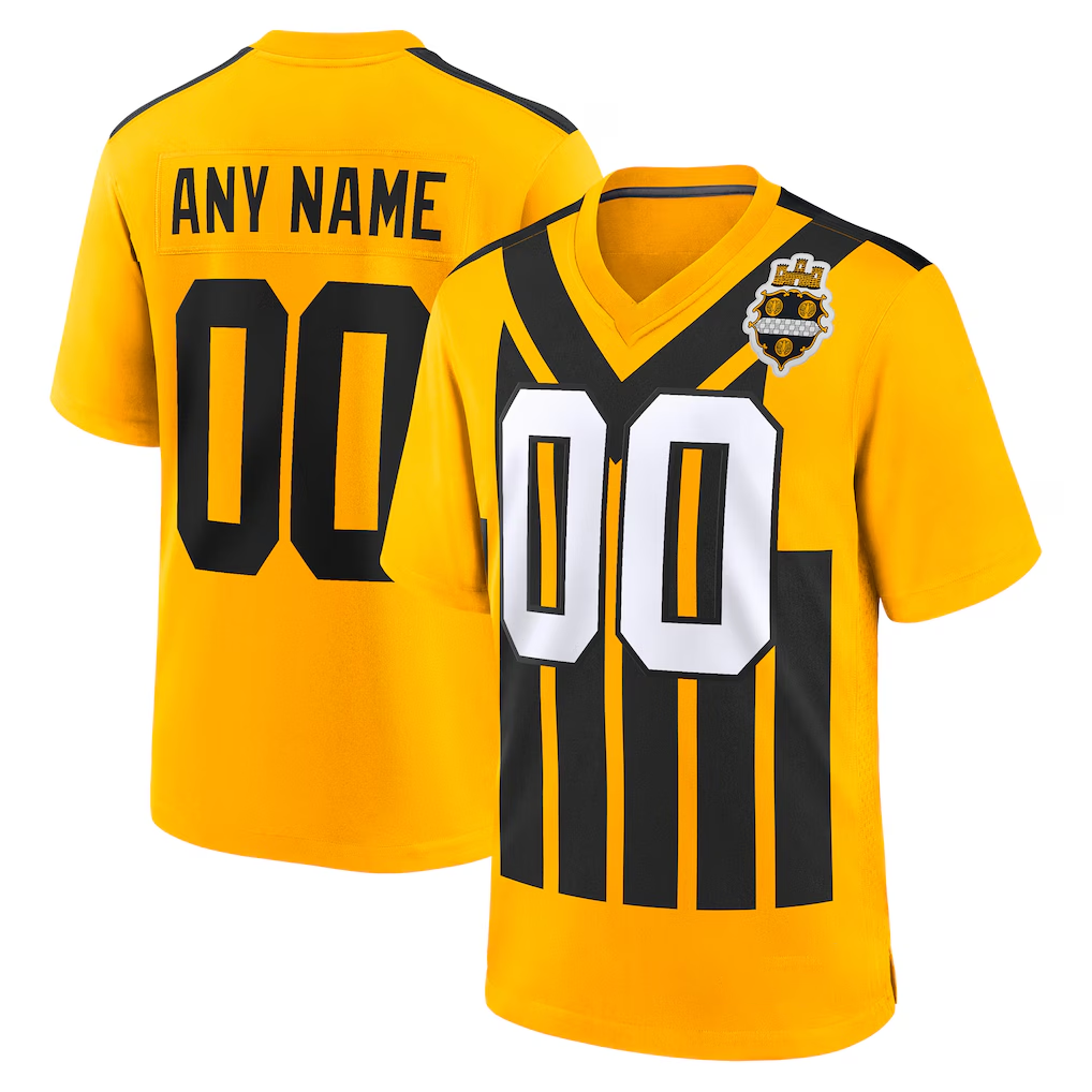 My Store Custom P.Steelers Gold Alternate 1933 Throwback Game Stitched Jerseys