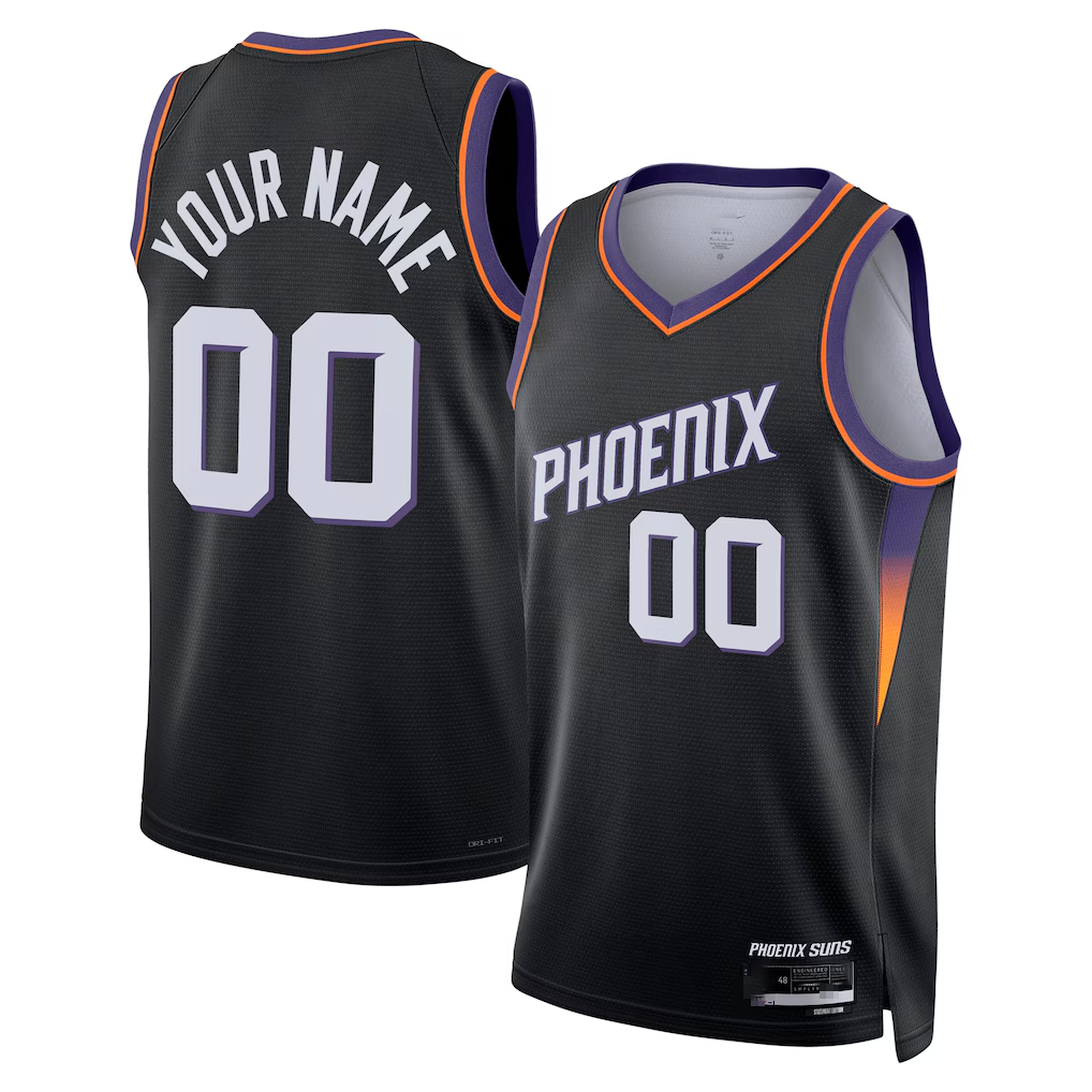 My Store Custom P.Suns Black Swingman Stitched Jerseys - Statement Edition