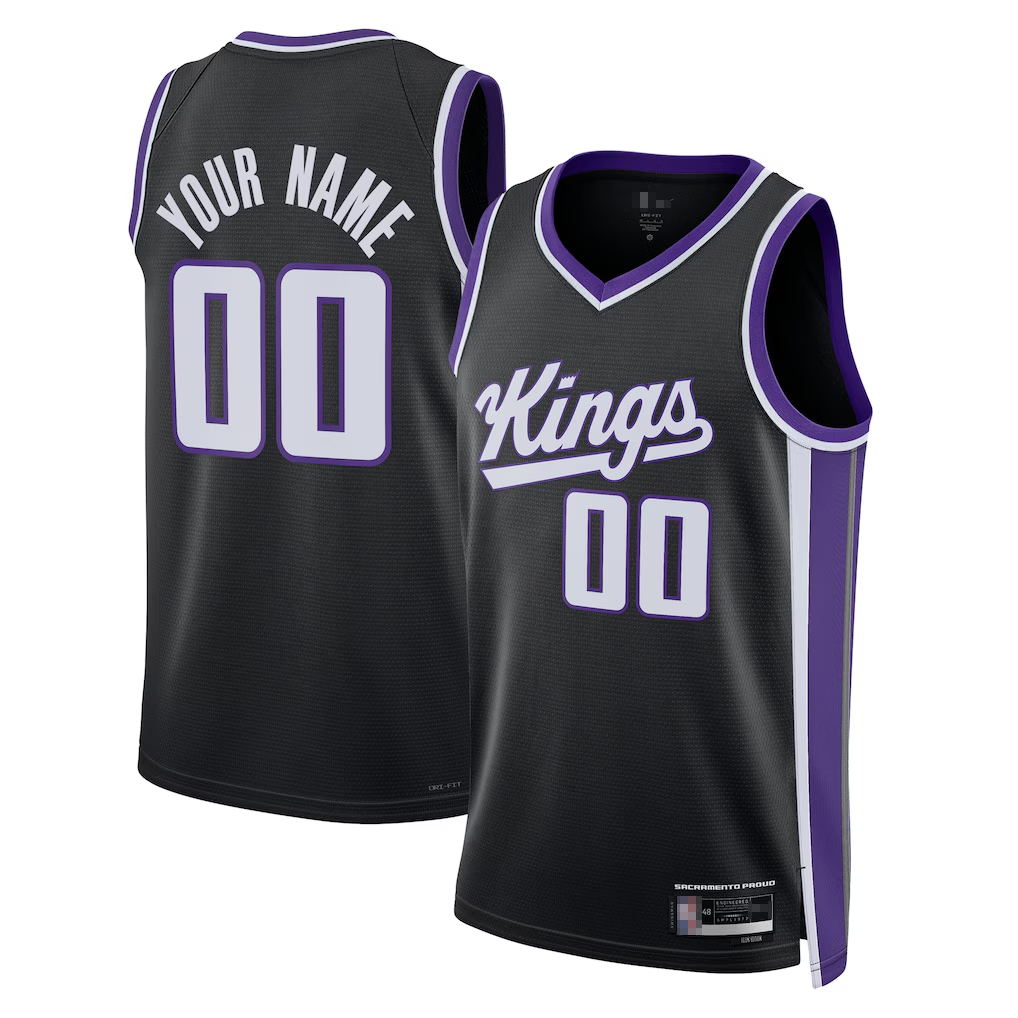 My Store Custom S.Kings Black Swingman Stitched Jerseys - Icon Edition
