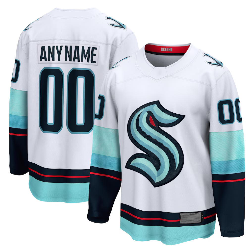 My Store Custom S.Kraken White Away Breakaway Jerseys