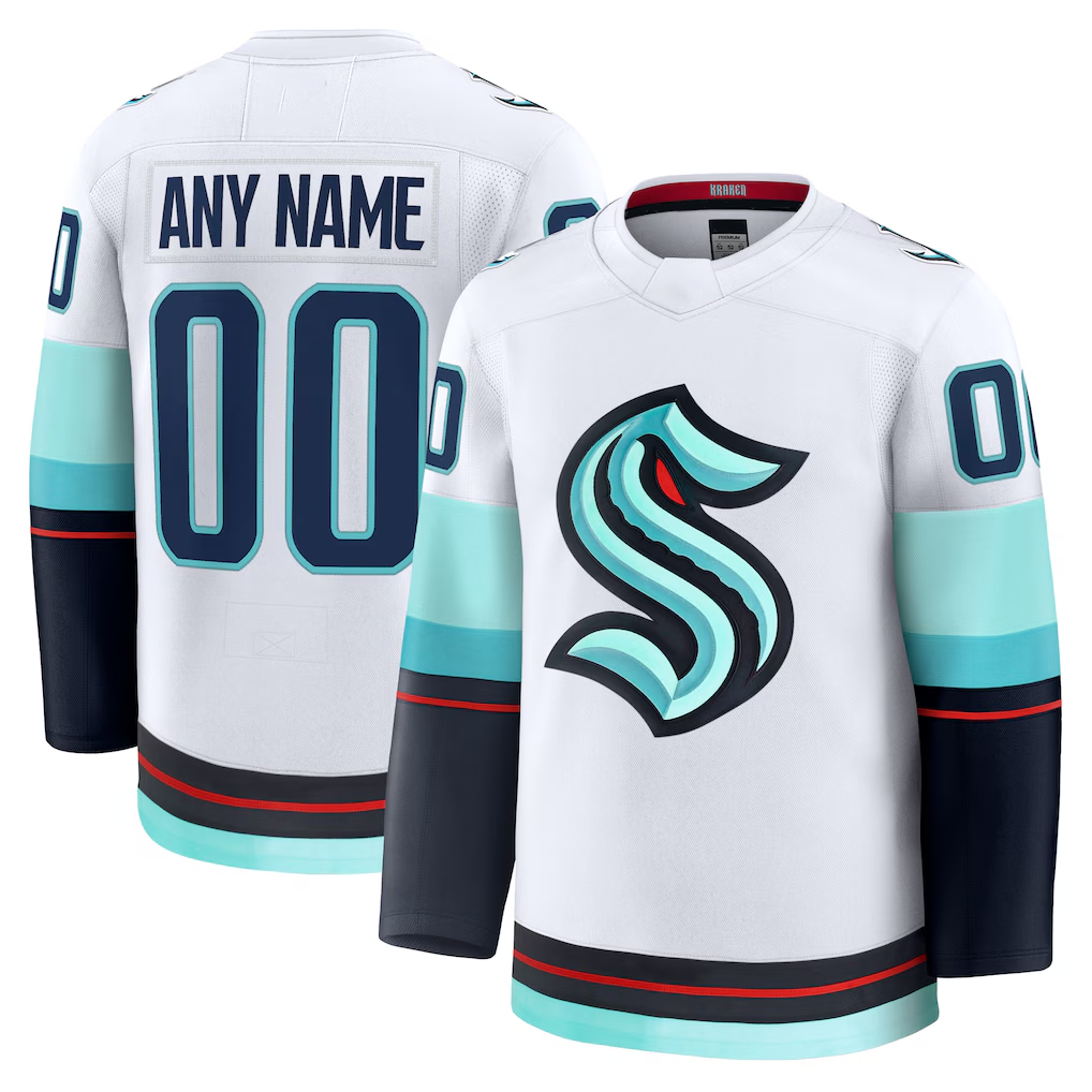 My Store Custom S.Kraken White Away Premium Jerseys