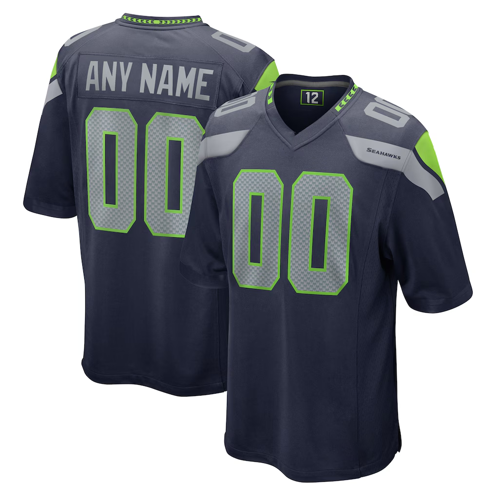 My Store Custom S.Seahawks College Navy Game Stitched Jerseys