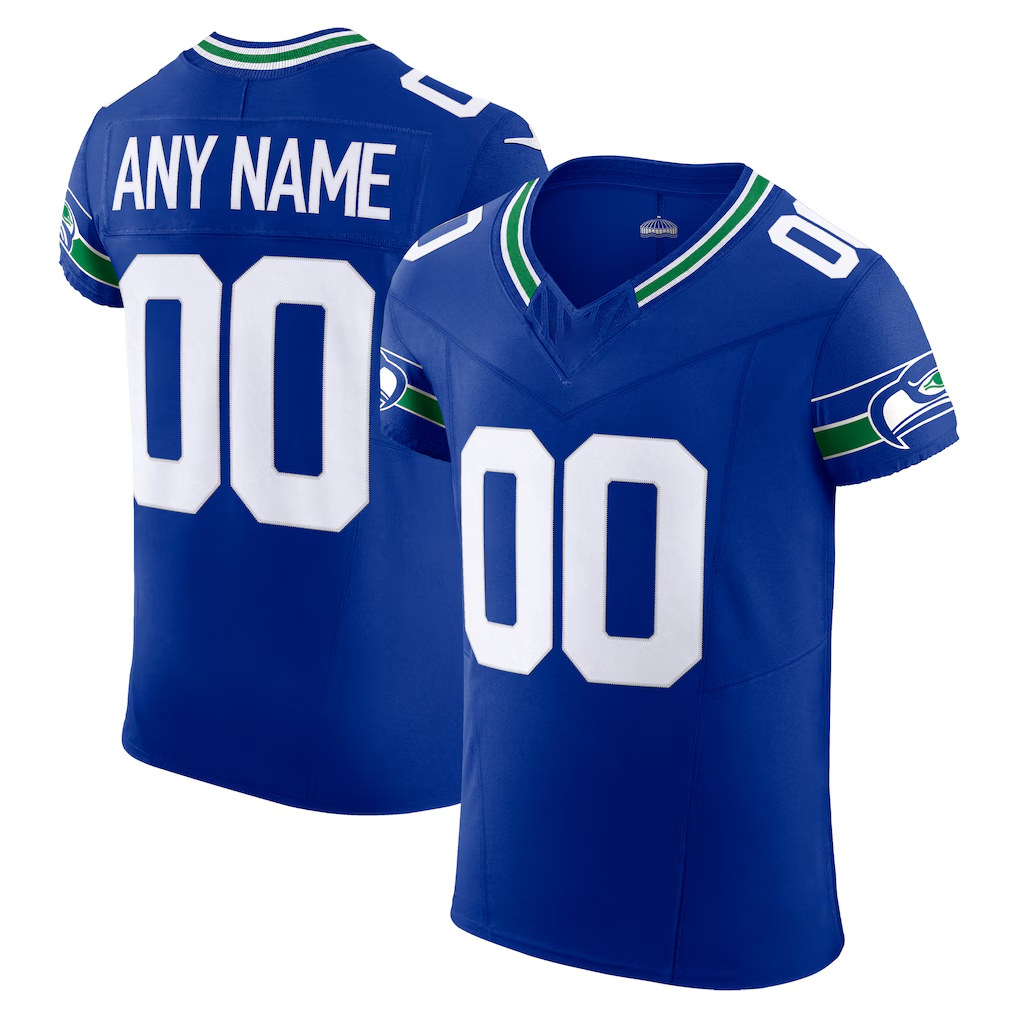 My Store Custom S.Seahawks  Royal Alternate Vapor F.U.S.E. Elite Stitched Jerseys