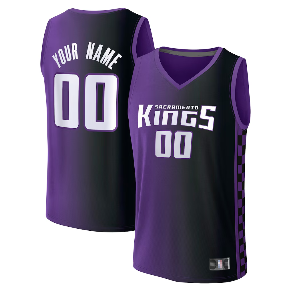 My Store Custom S.kings Purple Fast Break Stitched Jerseys - Statement Edition