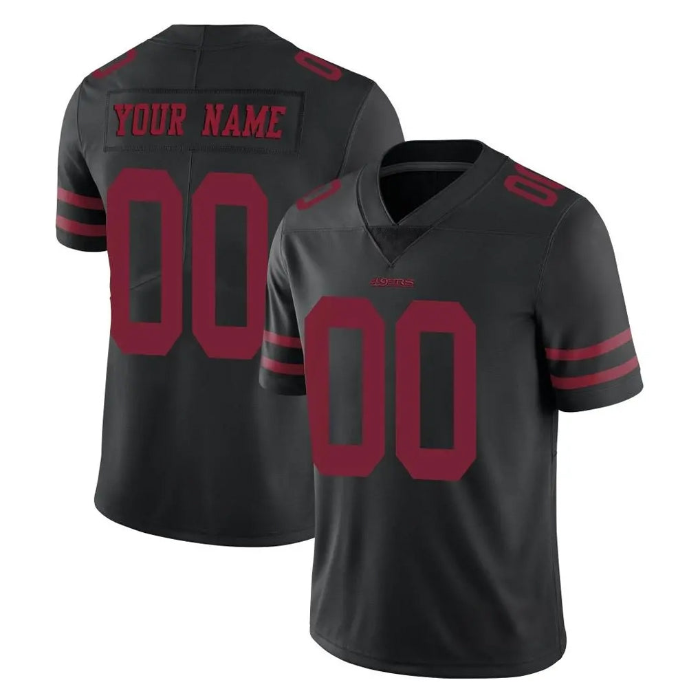 My Store Custom SF.49ers Black Alternate Limited Vapor Untouchable Home Game Any Name & Numbers Stitched Jerseys