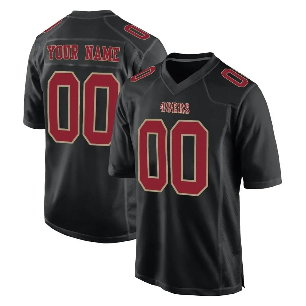 My Store Custom SF.49ers Black Fashion Home Game Any Name & Numbers Stitched Jerseys