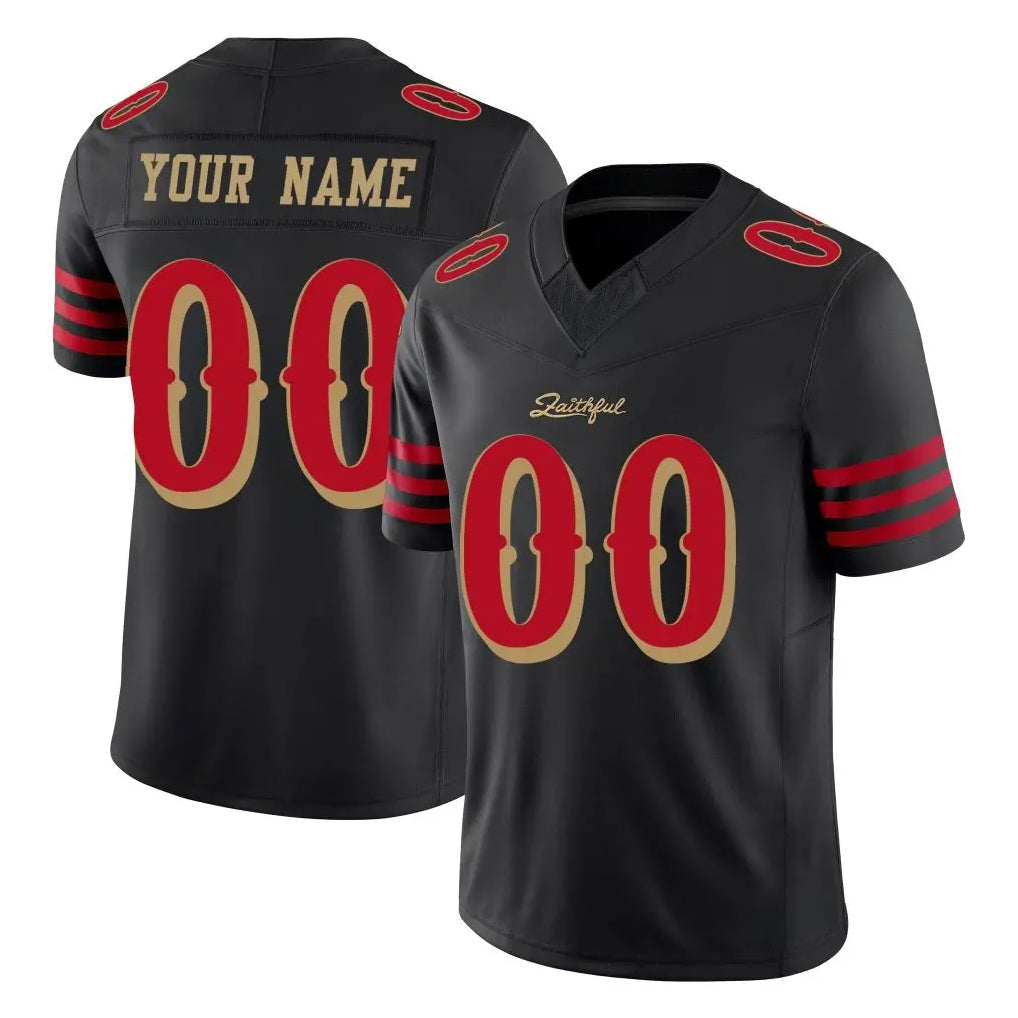My Store Custom SF.49ers Black Limited Rivalries Collection Home Game Any Name & Numbers Stitched Jerseys
