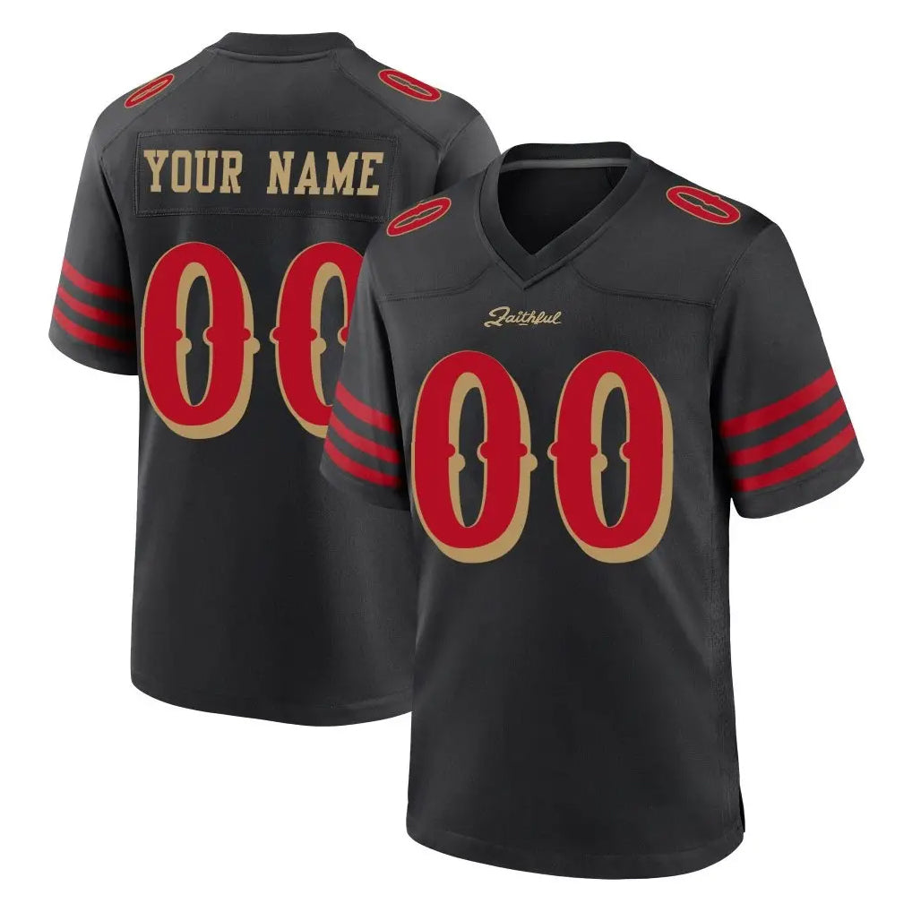 My Store Custom SF.49ers Black Rivalries Collection Home Game Any Name & Numbers Stitched Jerseys