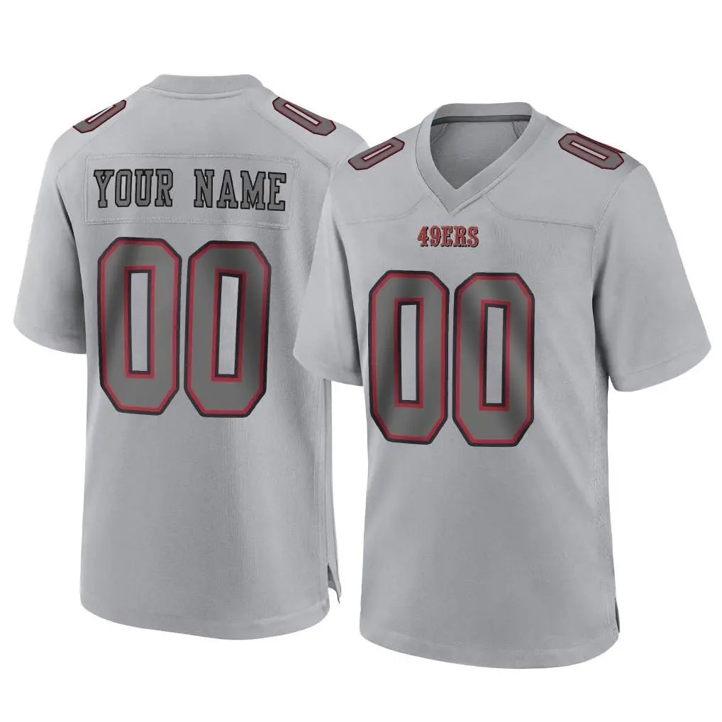 My Store Custom SF.49ers Gray Atmosphere Fashion Home Game Any Name & Numbers Stitched Jerseys