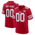 My Store Custom SF.49ers Red 80th Game Home Any Name & Numbers Stitched Jerseys