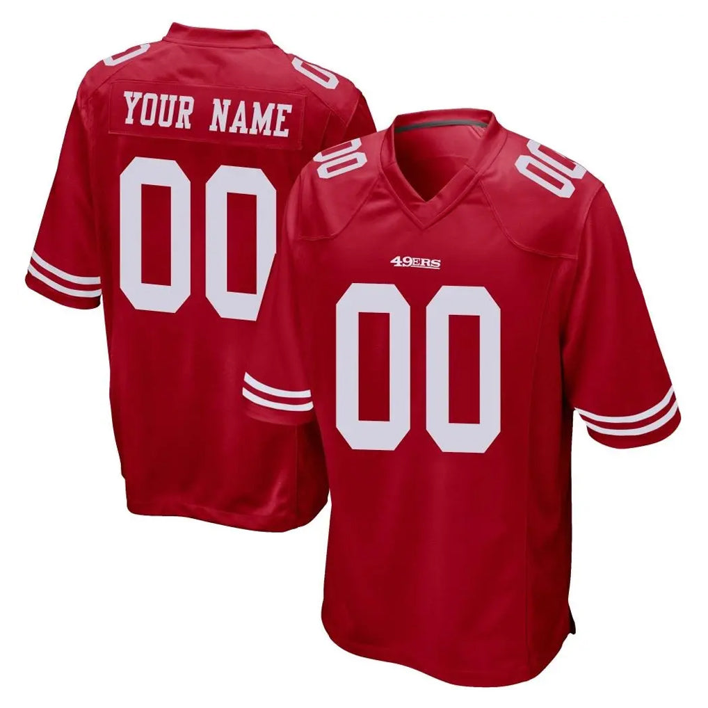 My Store Custom SF.49ers Red Home Game Any Name & Numbers Stitched Jerseys