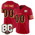 My Store Custom SF.49ers Red Limited 80th Rivalries Collection Home Game Any Name & Numbers Stitched Jerseys
