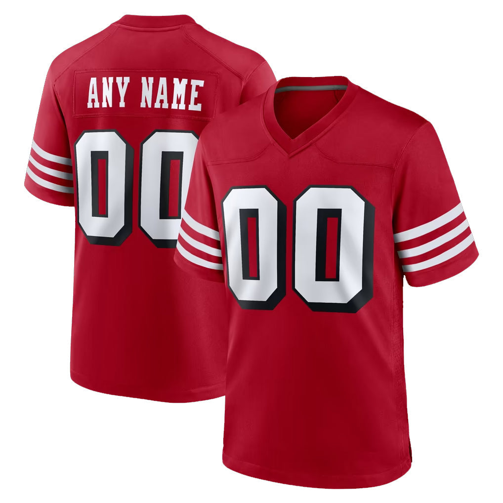 My Store Custom SF.49ers Red Limited Alternate Vapor Home Game Any Name & Numbers Stitched Jerseys