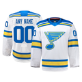 My Store Custom SL.Blues White Away Authentic Pro Jerseys