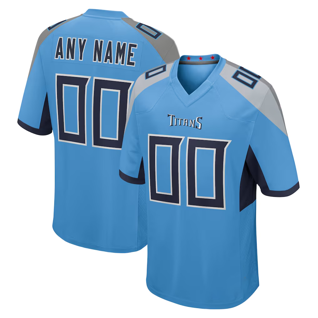 My Store Custom T.Titans Light Blue Alternate Game Stitched Jerseys