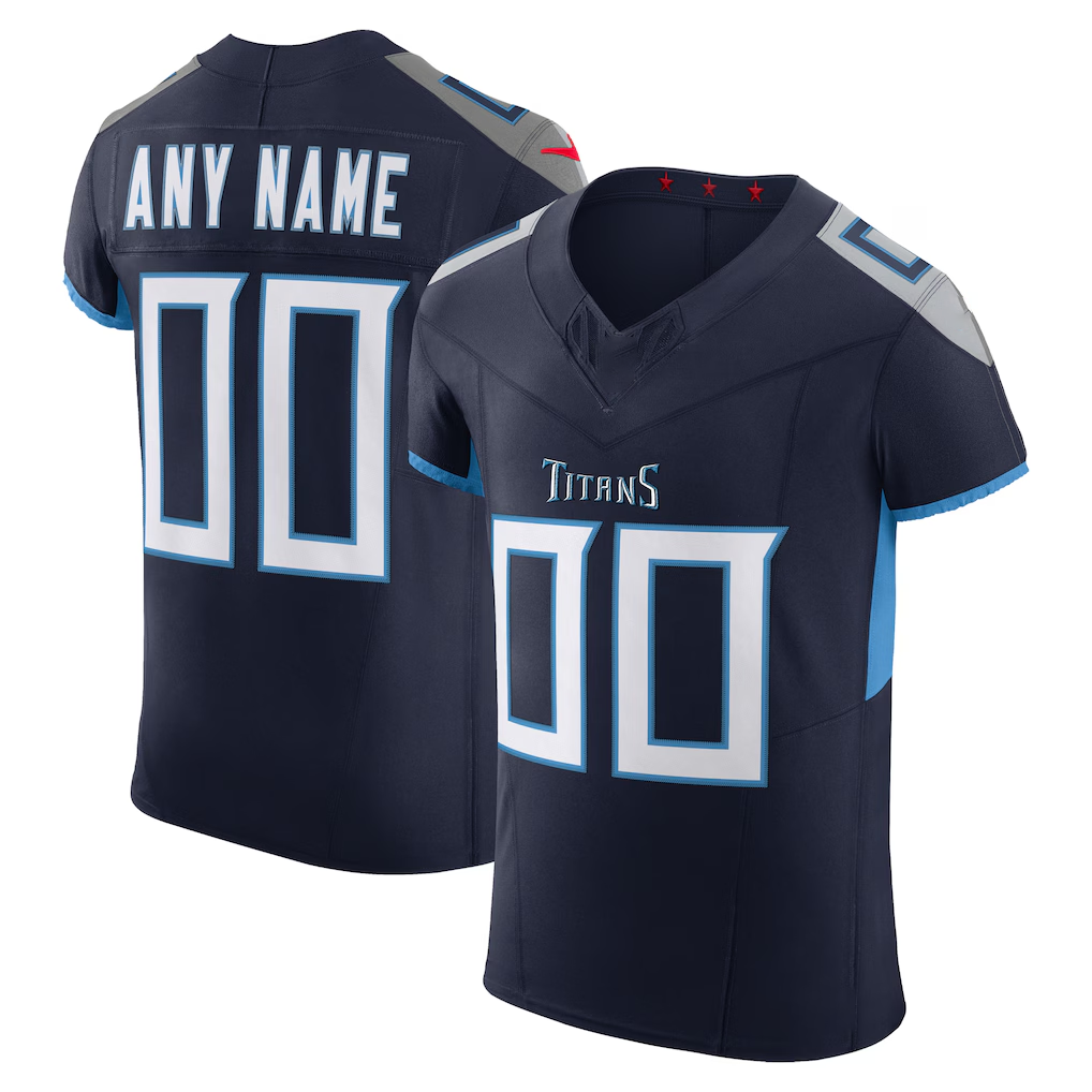 My Store Custom T.Titans Navy Vapor F.U.S.E. Elite Stitched Jerseys