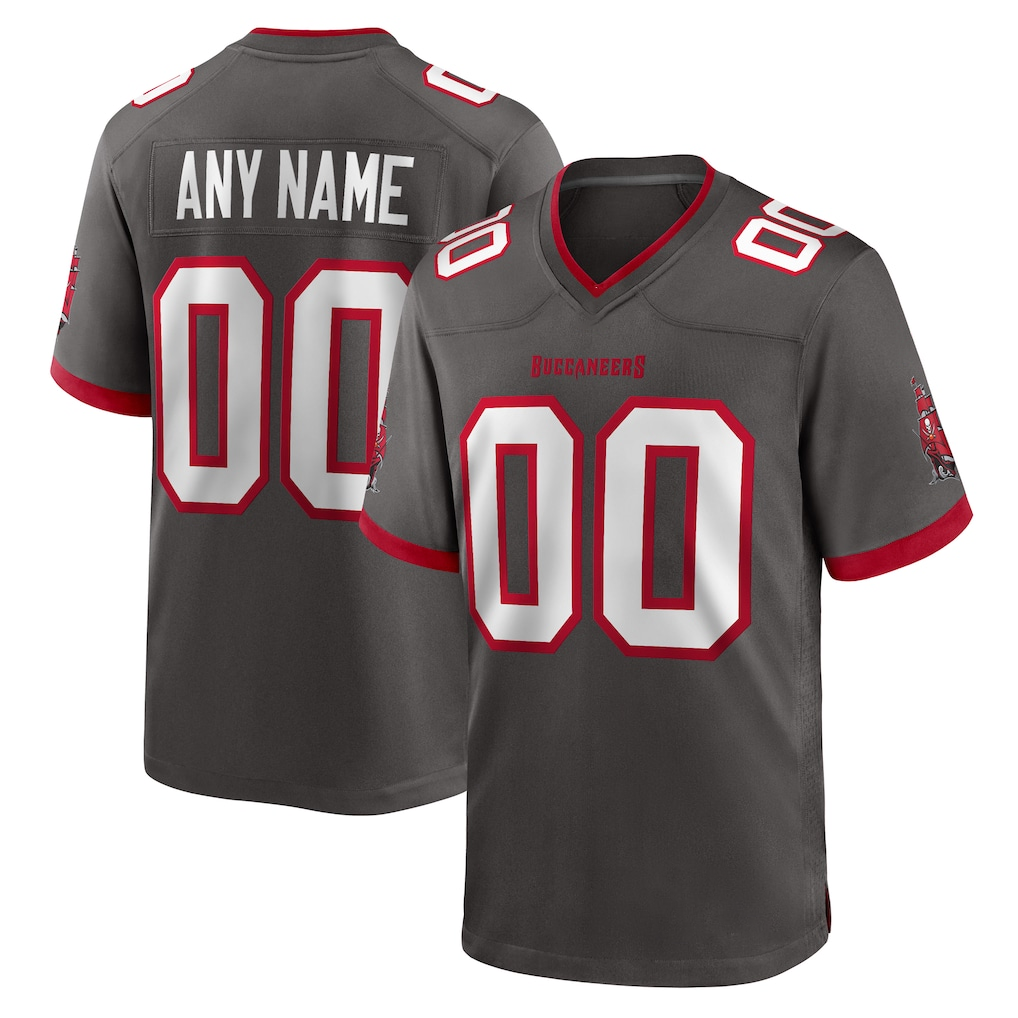 My Store Custom TB.Buccaneers Pewter Alternate Game Stitched Jerseys