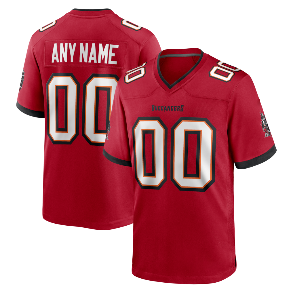My Store Custom TB.Buccaneers Red Team Game Stitched Jerseys