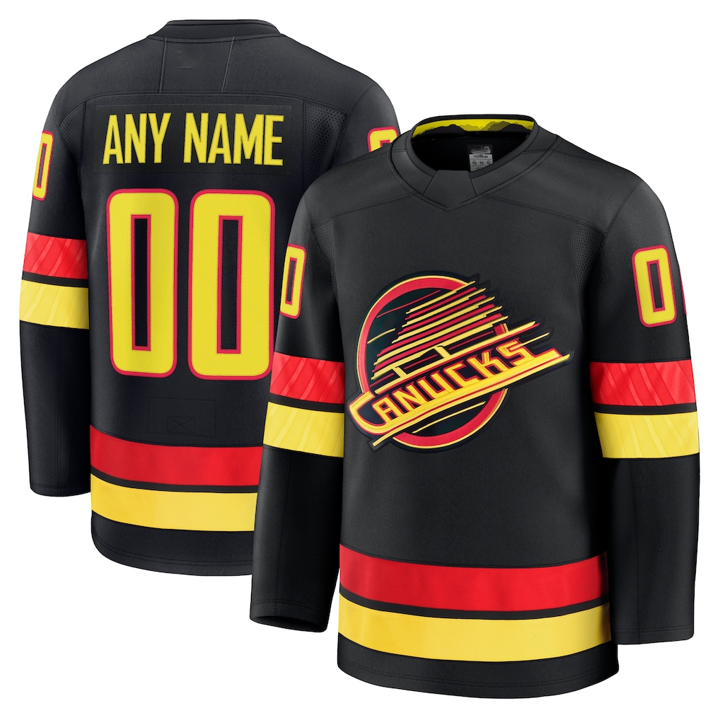 My Store Custom V.Canucks Black Alternate Premium Jerseys