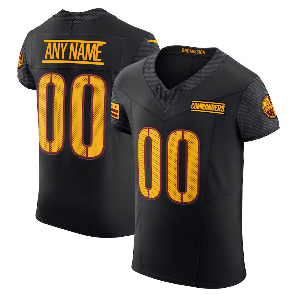 My Store Custom W.Commanders Black Alternate Vapor F.U.S.E. Elite  Stitched Jerseys