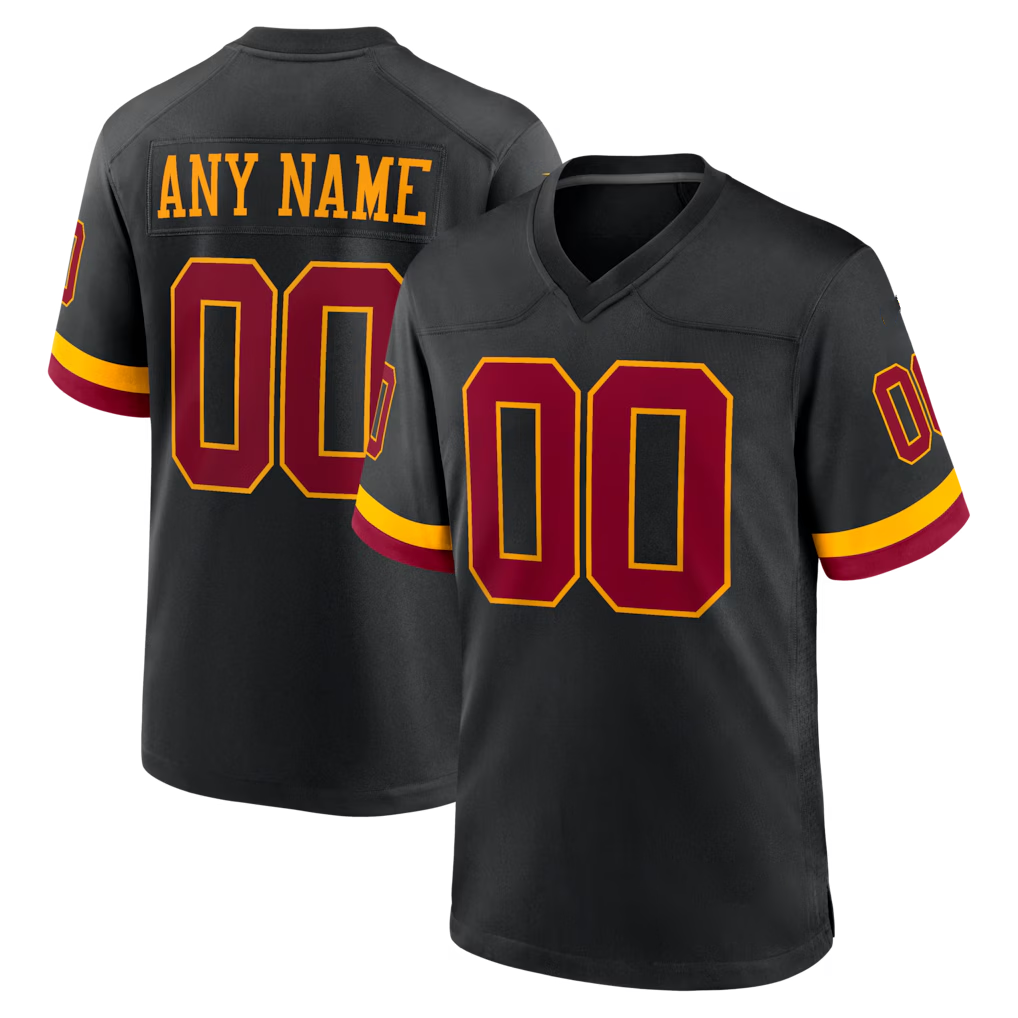My Store Custom W.Commanders Black Hail Raiser Alternate Game Stitched Jerseys