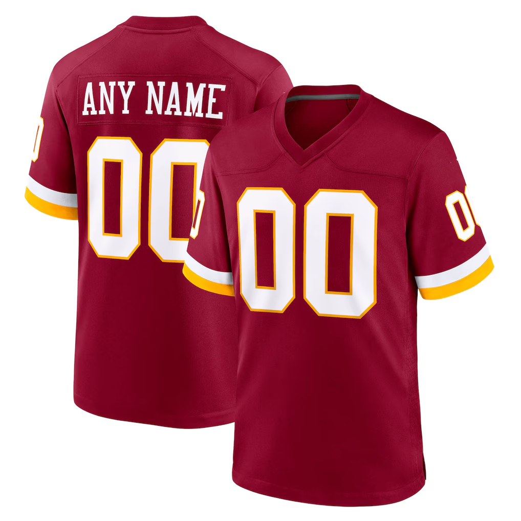 My Store Custom W.Commanders Burgundy Game Stitched Jerseys
