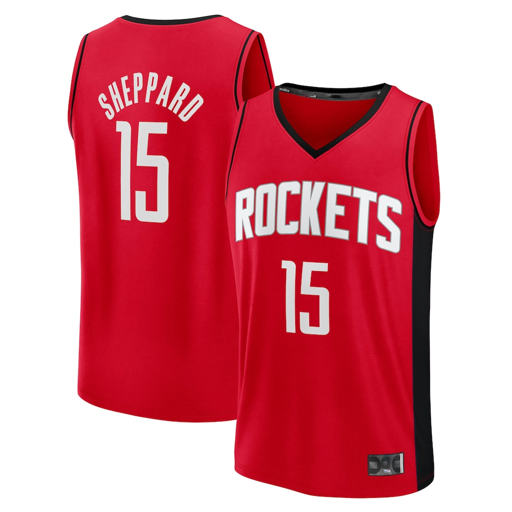 My Store H.Rockets #15 Reed Sheppard Red Fast Break Replica Stitched Jerseys- Icon Edition