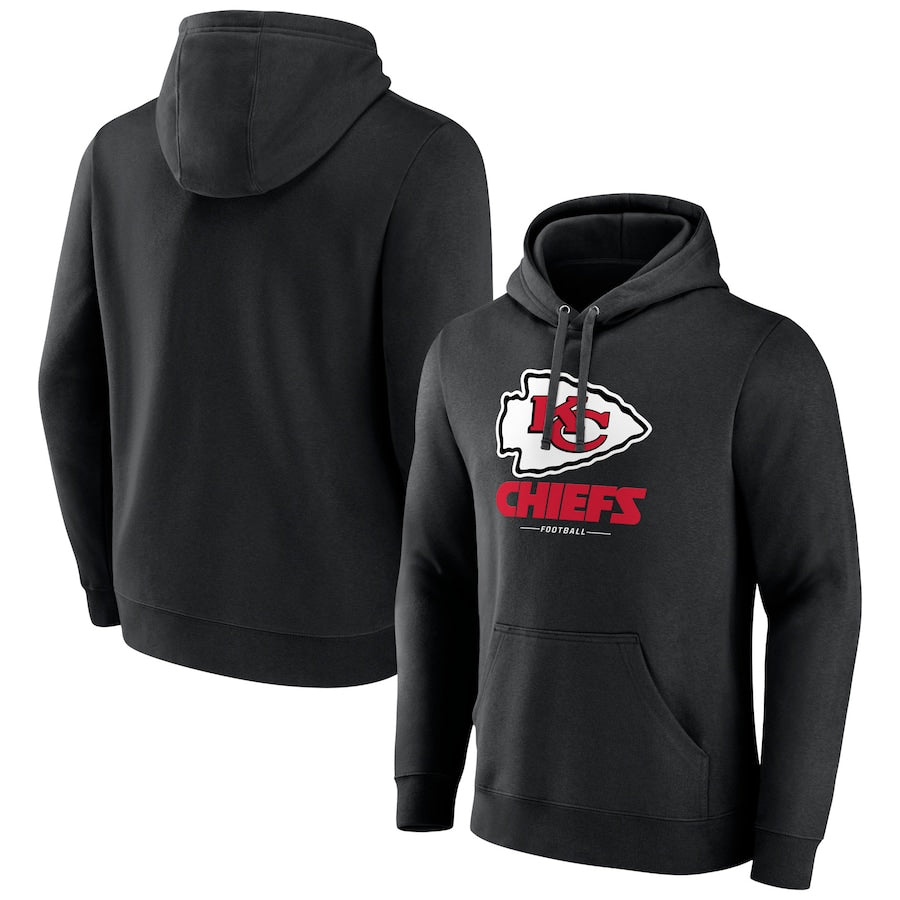 My Store Custom KC.Chiefs Blank Player Black Pullover Hoodie Stitched Jerseys
