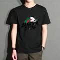 Men's Black Round-Neck Short-Sleeved T-Shirt, Algeria 2026 Football Print Top, Casual Sports Style, Versatile, Breathable and Comfortable, Suitable for Daily Travel and Street Fashion